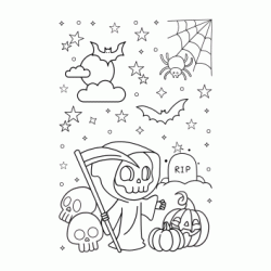 Dibujo para colorear Página para colorear de Halloween