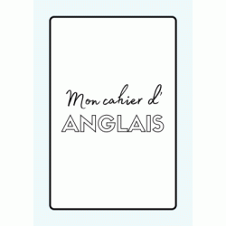 Dibujo para colorear Portada del cuaderno en inglés
