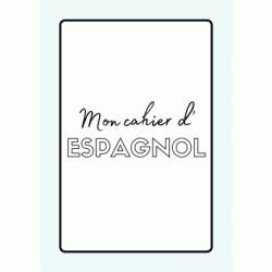 Dibujo para colorear Portada Cuaderno Español