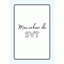 Dibujo para colorear Portada del cuaderno SVT - Biología