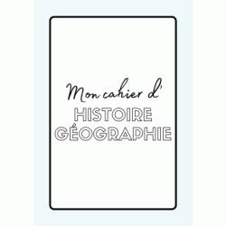 Dibujo para colorear Portada Historia Geografía Cuaderno