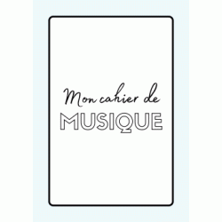 Dibujo para colorear Portada Cuaderno de música