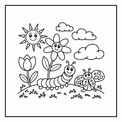 Dibujo para colorear Primavera - 2