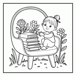 Dibujo para colorear Femenino - Primavera 8