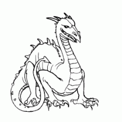 Dibujo para colorear Dragón aterrador