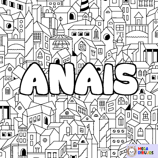 Coloración del nombre ANAIS - decorado ciudad