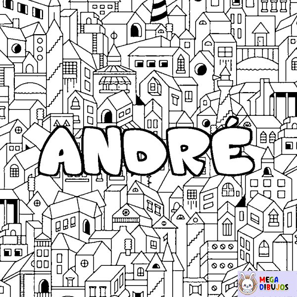 Coloración del nombre ANDR&Eacute; - decorado ciudad