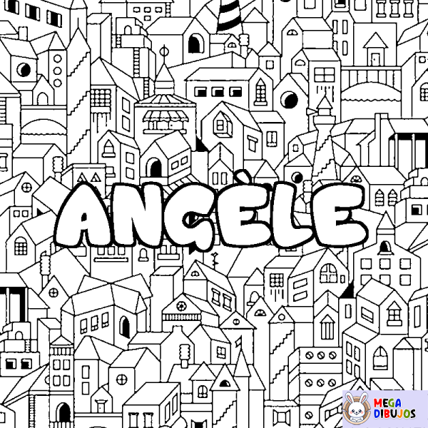 Coloración del nombre ANG&Egrave;LE - decorado ciudad