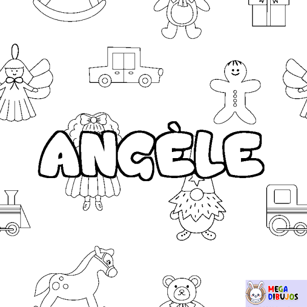 Coloración del nombre ANG&Egrave;LE - decorado juguetes
