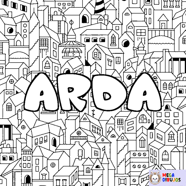 Coloración del nombre ARDA - decorado ciudad