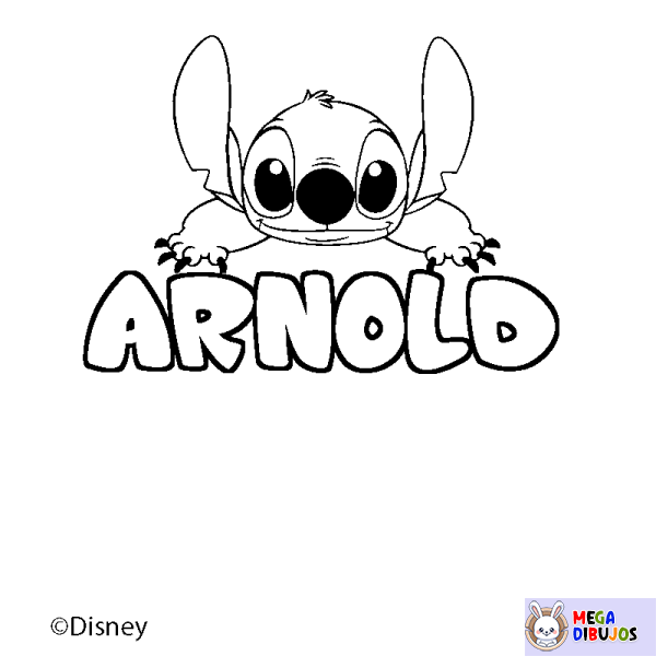 Coloración del nombre ARNOLD - decorado Stitch