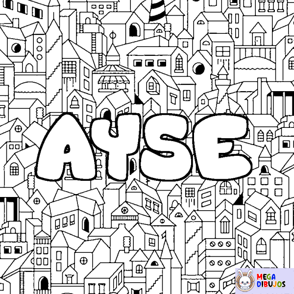 Coloración del nombre AYSE - decorado ciudad
