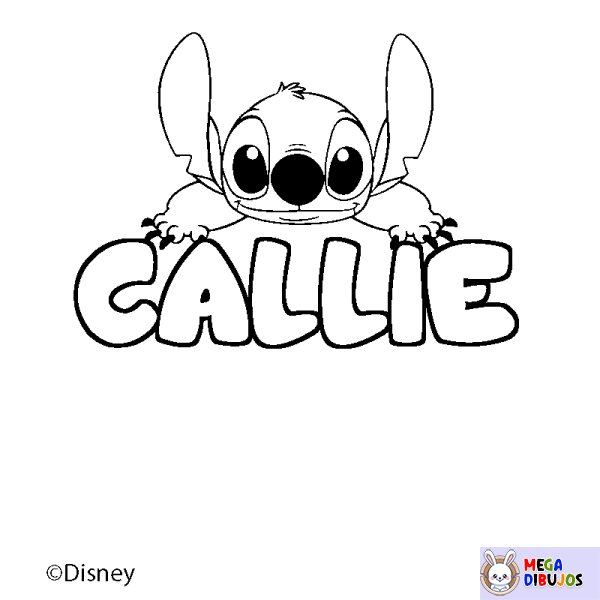 Coloración del nombre CALLIE - decorado Stitch