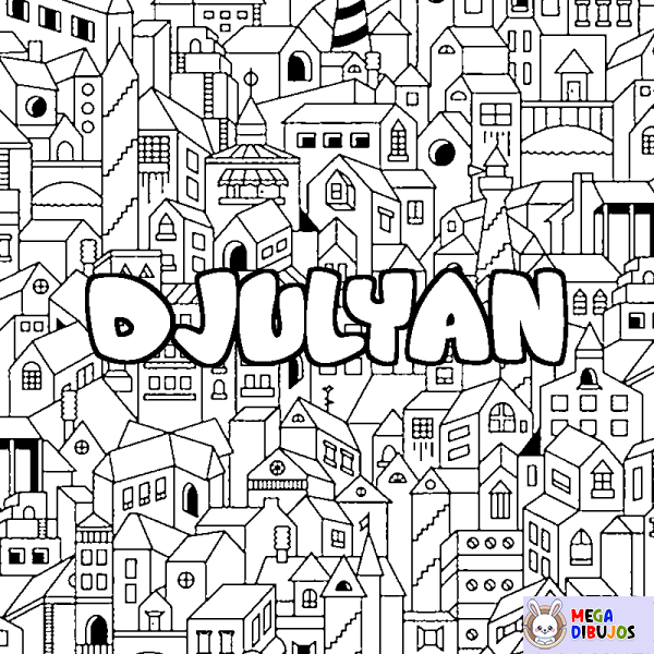 Coloración del nombre DJULYAN - decorado ciudad