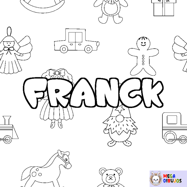 Coloración del nombre FRANCK - decorado juguetes