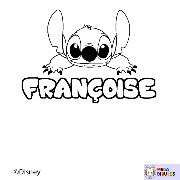Coloración del nombre FRAN&Ccedil;OISE - decorado Stitch