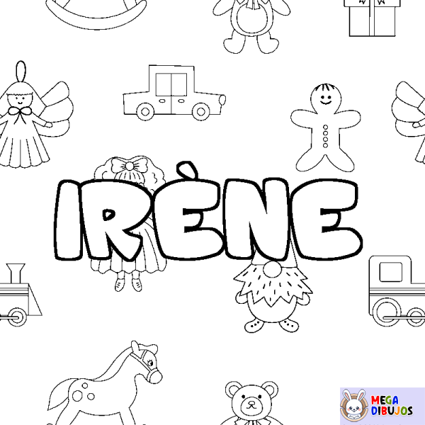 Coloración del nombre IR&Egrave;NE - decorado juguetes