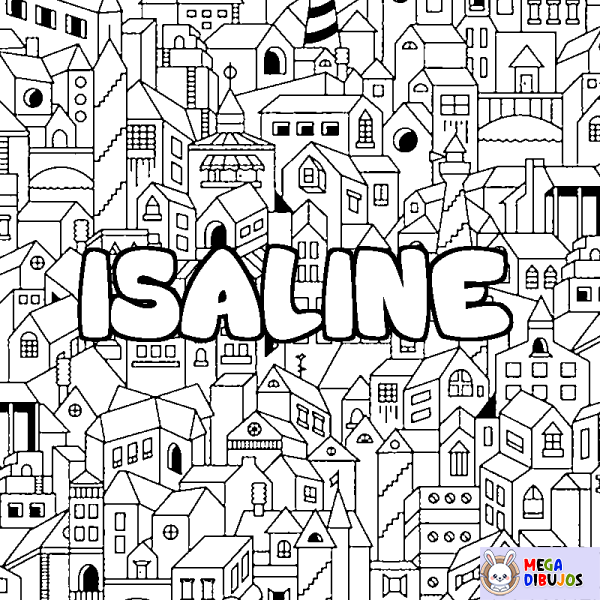 Coloración del nombre ISALINE - decorado ciudad