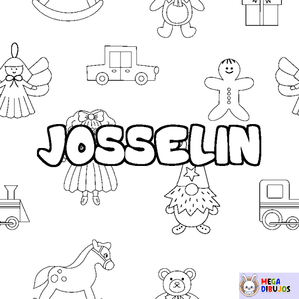 Coloración del nombre JOSSELIN - decorado juguetes