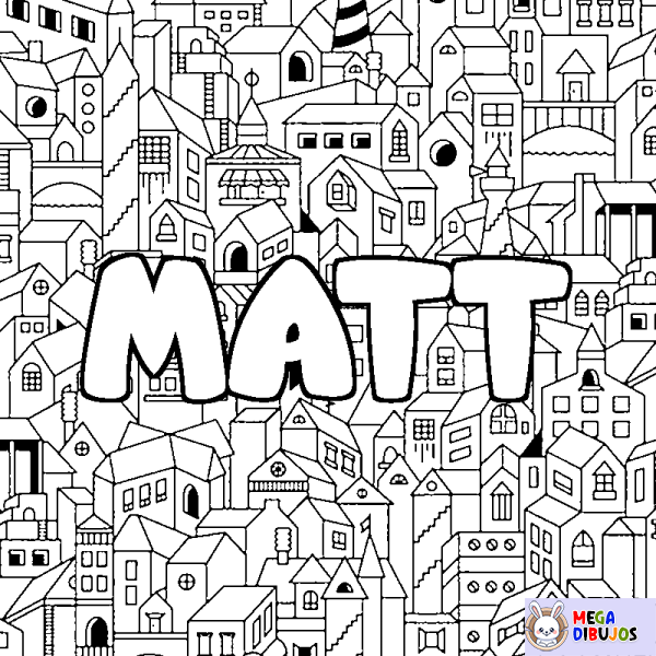 Coloración del nombre MATT - decorado ciudad