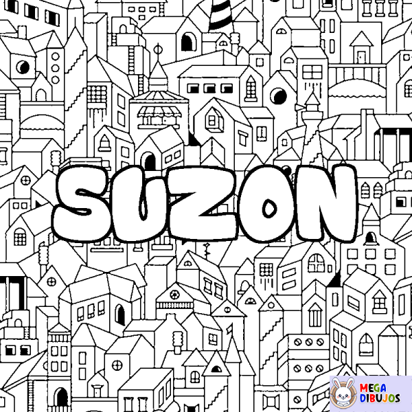 Coloración del nombre SUZON - decorado ciudad