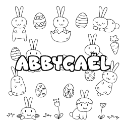 Coloración del nombre ABBYGAËL - decorado Pascua