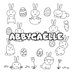 Coloración del nombre ABBYGAËLLE - decorado Pascua