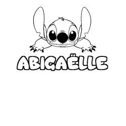 Coloración del nombre ABIGAËLLE - decorado Stitch