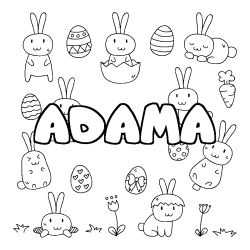 Dibujo para colorear ADAMA - decorado Pascua
