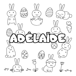 Coloración del nombre ADÉLAÏDE - decorado Pascua