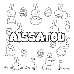 Coloración del nombre AISSATOU - decorado Pascua