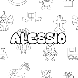Coloración del nombre ALESSIO - decorado juguetes