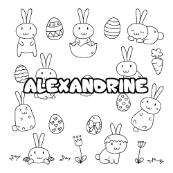 Coloración del nombre ALEXANDRINE - decorado Pascua