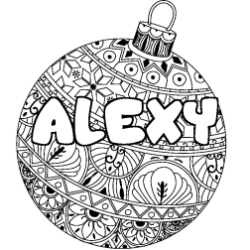 Coloración del nombre ALEXY - decorado juguetes - Maxi Dibujos