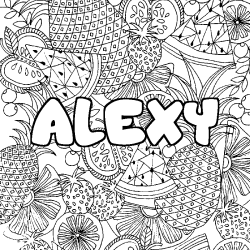 Coloración del nombre ALEXY - Maxi Dibujos