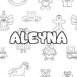 Coloración del nombre ALEYNA - decorado juguetes