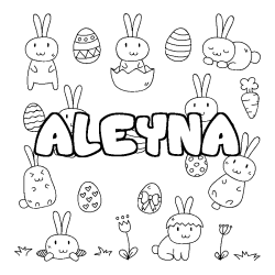 Coloración del nombre ALEYNA - decorado Pascua