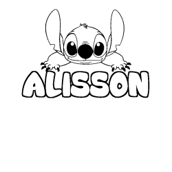 Coloración del nombre ALISSON - decorado Stitch