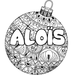 Coloración del nombre ALOÏS - decorado bola de Navidad