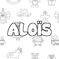 Coloración del nombre ALOÏS - decorado juguetes