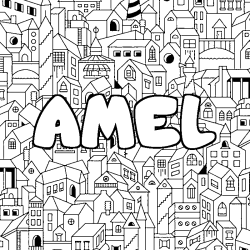Coloración del nombre AMEL - decorado ciudad