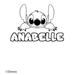 Coloración del nombre ANABELLE - decorado Stitch
