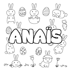 Coloración del nombre ANAÏS - decorado Pascua
