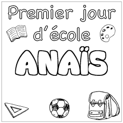 Coloración del nombre ANAÏS - decorado primer día de escuela