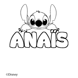 Coloración del nombre ANAÏS - decorado Stitch