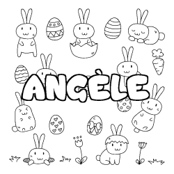 Coloración del nombre ANGÈLE - decorado Pascua