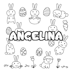 Coloración del nombre ANGELINA - decorado Pascua