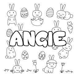 Coloración del nombre ANGIE - decorado Pascua