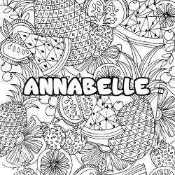 Coloración del nombre ANNABELLE - decorado mandala de frutas