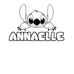 Coloración del nombre ANNAELLE - decorado Stitch
